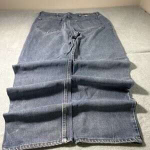Y2k 2000s Wrangler Loose Straight Jeans Mens 34x34 Wide Relaxed Hamilton Worker